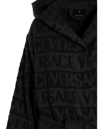 Sequin logo bathrobe #