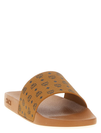 all-over monogram slides #