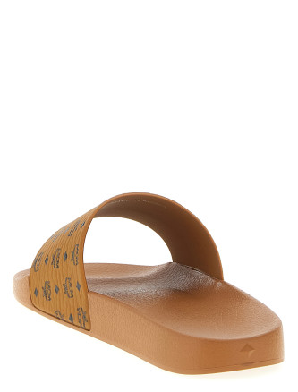 all-over monogram slides #