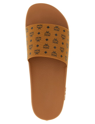 all-over monogram slides #