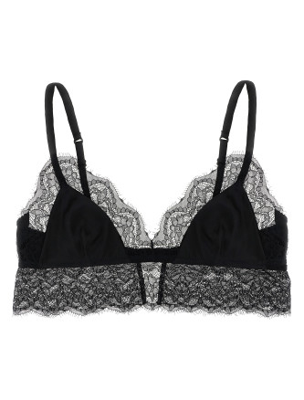 Lace satin bra