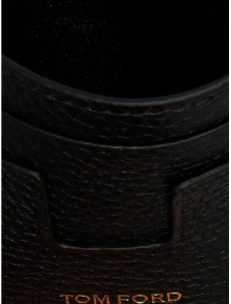 Logo leather card holder #