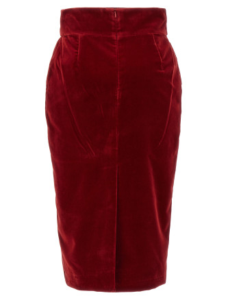 Velvet midi skirt #