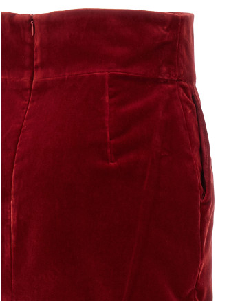Velvet midi skirt #