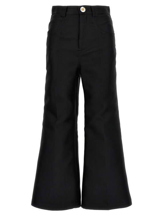 Cropped silk blend pants #1