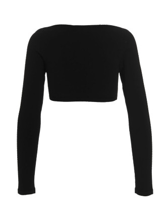 Ribbed cropped sweater #
