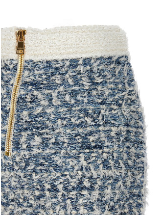 Fringed tweed skirt #