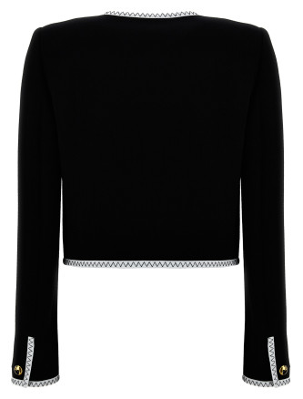 Crepe short jacket #