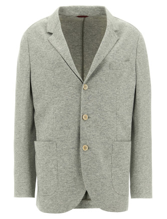 Single-breasted cashmere blazer