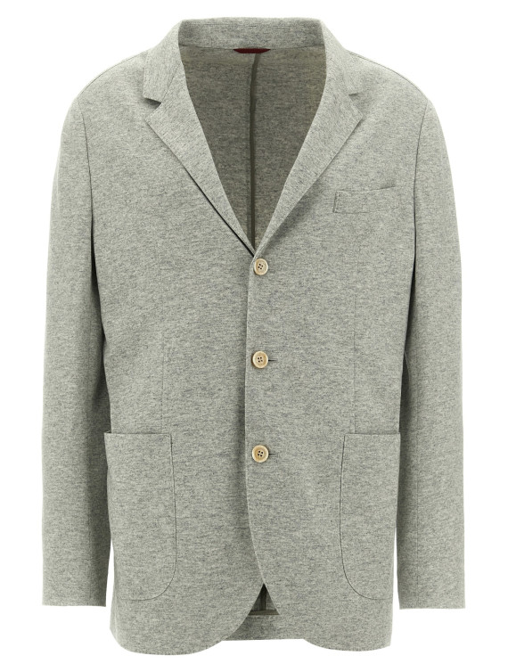 Single-breasted cashmere blazer #1