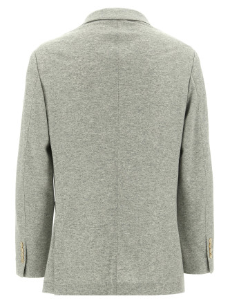 Single-breasted cashmere blazer #