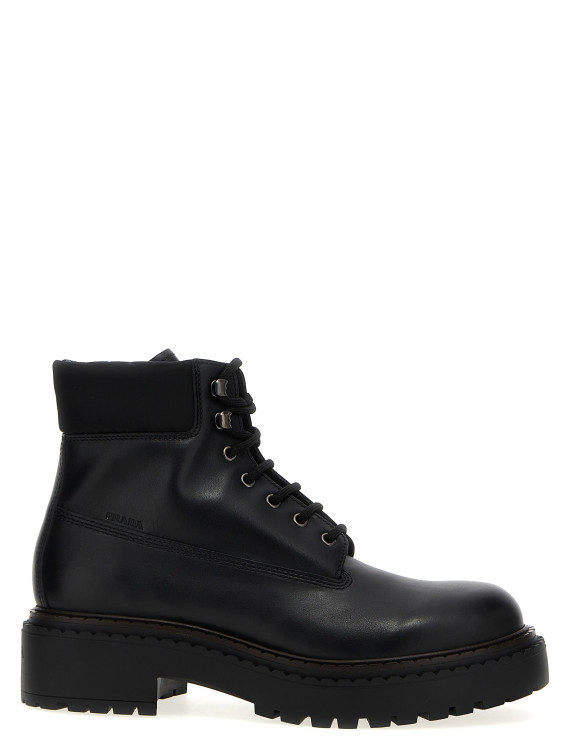 Re-Nylon leather ankle boots #1