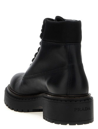 Re-Nylon leather ankle boots #