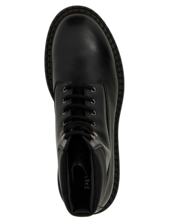 Re-Nylon leather ankle boots #