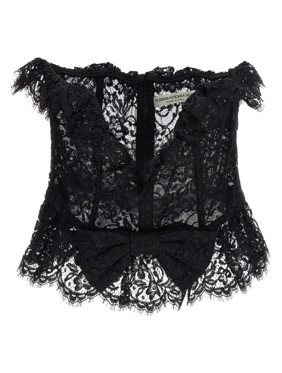Lace bow bustier top #1