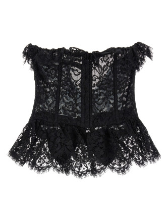 Lace bow bustier top #