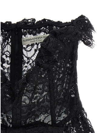 Lace bow bustier top #