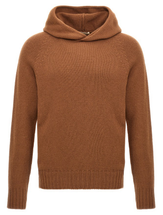 Wool hooded sweater