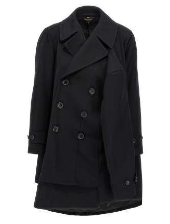 Double-breasted coat 4 sleeves