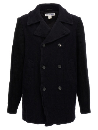 Double-breasted wool coat