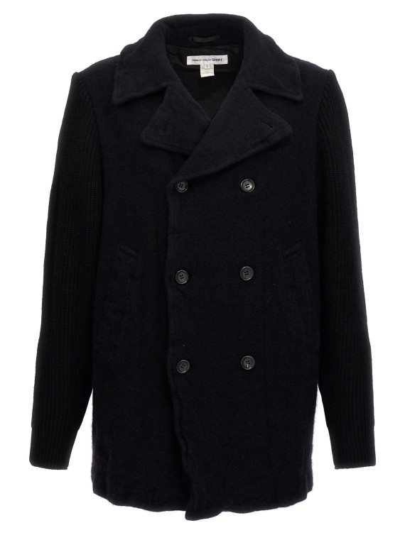 Double-breasted wool coat #1