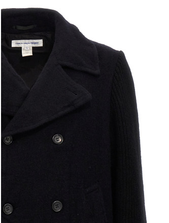 Double-breasted wool coat #