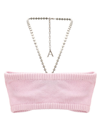 'Crystal Butterfly Knit Bandeau' top #