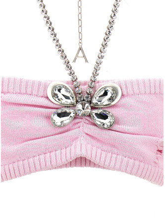 'Crystal Butterfly Knit Bandeau' top #