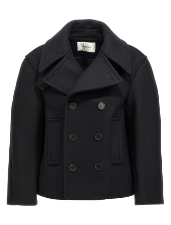 Oversized caban coat