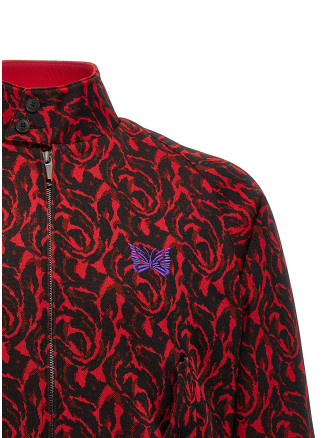 'Jacquard needles' bomber jacket #