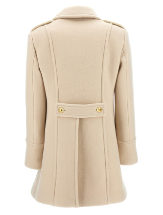 Single-breasted wool coat #