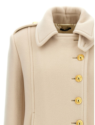 Single-breasted wool coat #