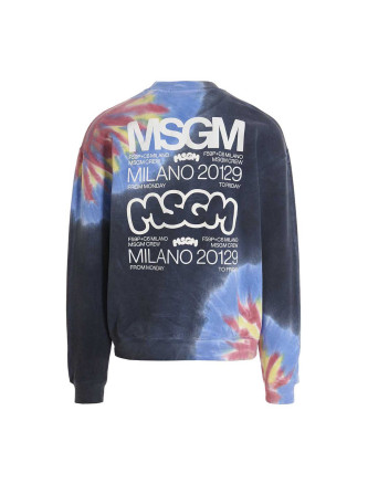 Logo print tie dye sweatshirt by Burro Studio #