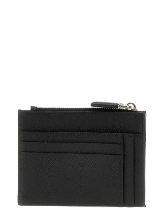 Saffiano logo card holder #