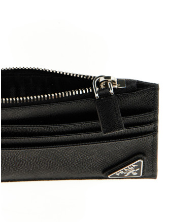 Saffiano logo card holder #