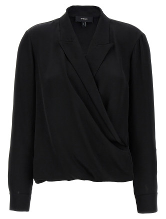 'PK Label Wrap' blouse