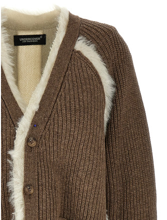 Two-material cardigan #