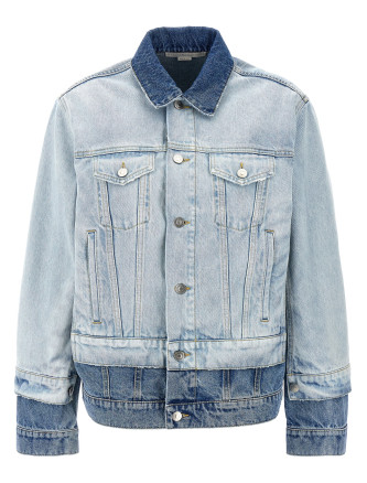 Layered denim jacket