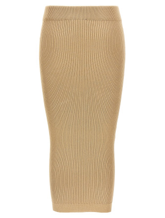Ribbed midi skirt #