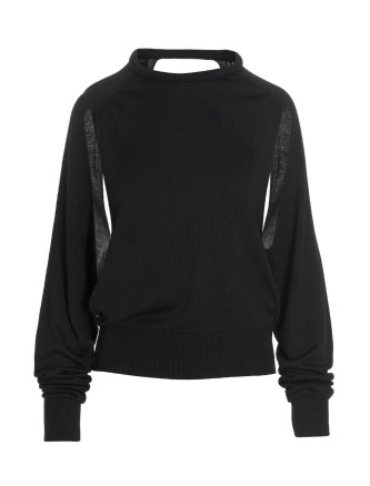 Cut out insert top sweater