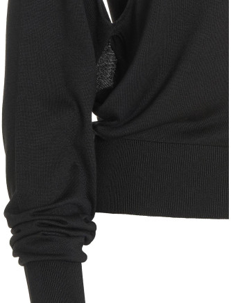 Cut out insert top sweater #