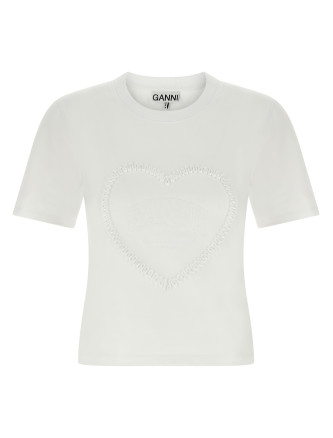 Heart embroidery T-shirt