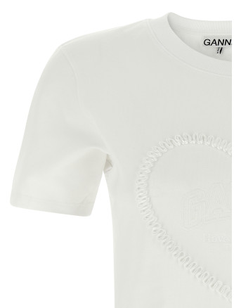 Heart embroidery T-shirt #