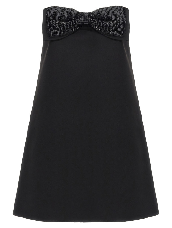 'Black Crepe Bandeau Mini' dress #1
