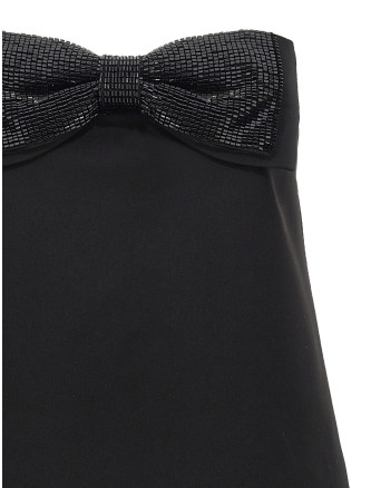 'Black Crepe Bandeau Mini' dress #