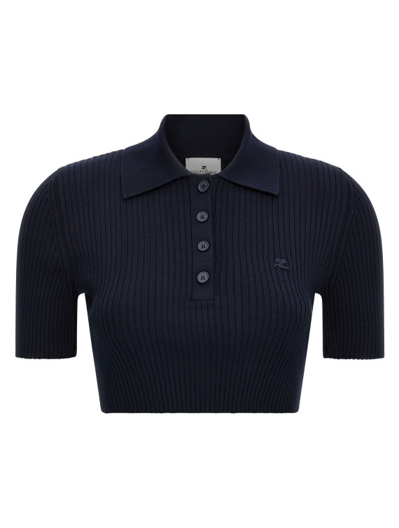 Ribbed polo shirt #1