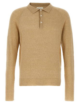 Bouclé cotton polo shirt