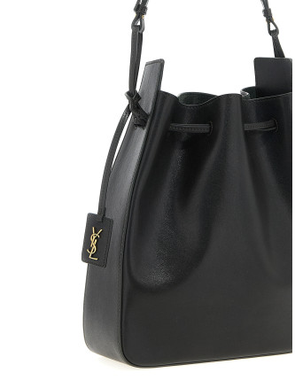Large leather bucket bag #