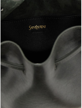 Large leather bucket bag #