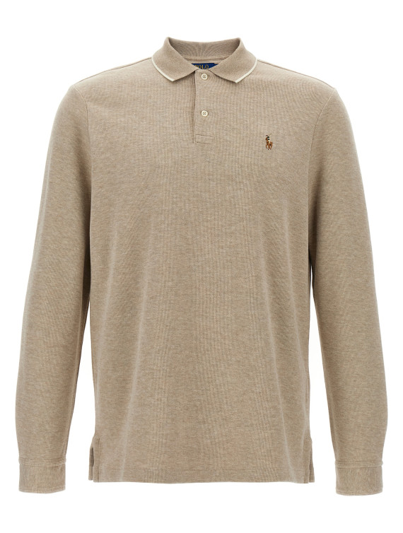Fleece cotton polo shirt #1